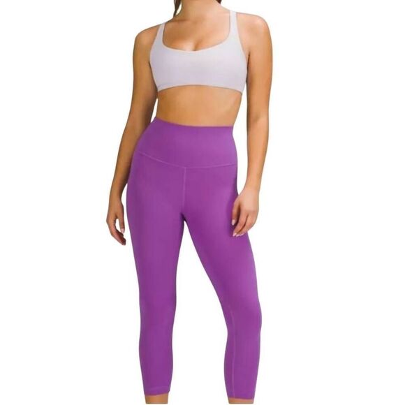 Lululemon Align High Rise Crop Leggings Moonlit Magenta Size 18 - Picture 2 of 10